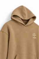 Clive - Taba - Oversize Fit - Kapüşonlu Erkek Sweatshirt