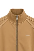 Floyd - Taba - Oversize Fit - Fermuarlı Erkek Ceket ve Erkek Eşofman Takımı