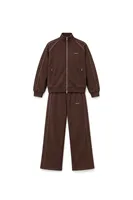 Floyd - Kahverengi - Oversize Fit - Fermuarlı Erkek Ceket ve Erkek Eşofman Takımı