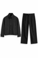 Vino - Siyah - Oversize Fit Erkek Ceket - Spor Klasik Erkek Pantolon Kombini