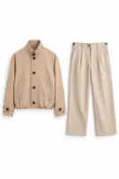 Vino - Bej - Oversize Fit Erkek Ceket - Spor Klasik Erkek Pantolon Kombini