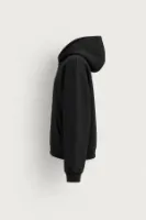 Bye - Siyah - Boxy Fit - Çift Fermuarlı Kapüşonlu - Erkek Sweatshirt