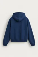 Bye - Lacivert - Boxy Fit - Çift Fermuarlı Kapüşonlu - Erkek Sweatshirt