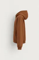 Graceg - Kahverengi - Boxy Fit - Çift Fermuarlı Kapüşonlu - Erkek Sweatshirt