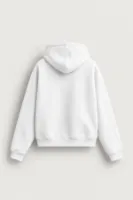 Graceg - Beyaz - Boxy Fit - Çift Fermuarlı Kapüşonlu - Erkek Sweatshirt