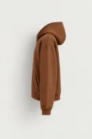 Hawkins - Kahverengi - Boxy Fit - Çift Fermuarlı Kapüşonlu - Erkek Sweatshirt