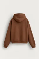 Hawkins - Kahverengi - Boxy Fit - Çift Fermuarlı Kapüşonlu - Erkek Sweatshirt