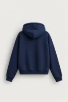 Hawkins - Lacivert - Boxy Fit - Çift Fermuarlı Kapüşonlu - Erkek Sweatshirt