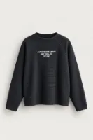 Dreaming - Siyah - Boxy Fit - Erkek Sweatshirt
