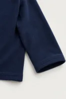 Kiearan - Lacivert - Yakası Düğmeli - Uzun Kollu Erkek Tshirt