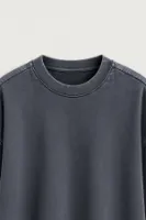 Alvan - Antrasit - Yıkama Efektli - Uzun Kollu Erkek Tshirt