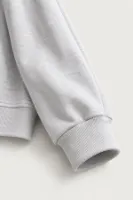 Blacklight - Açık Gri - Uzun Kollu Erkek Sweatshirt