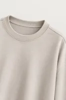 Alvan - Bej - Yıkama Efektli - Uzun Kollu Erkek Tshirt