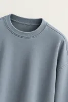 Alvan - Gri - Yıkama Efektli - Uzun Kollu Erkek Tshirt