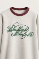 Blacklight - Açık Gri - Uzun Kollu Erkek Sweatshirt