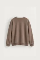 Blacklight - Kahverengi - Uzun Kollu Erkek Sweatshirt