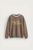 Blacklight - Kahverengi - Uzun Kollu Erkek Sweatshirt