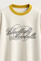 Blacklight - Beyaz - Uzun Kollu Erkek Sweatshirt