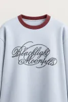 Blacklight - Gri - Uzun Kollu Erkek Sweatshirt