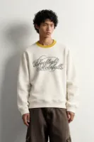 Blacklight - Beyaz - Uzun Kollu Erkek Sweatshirt