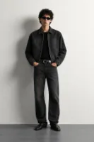 Hardy - Siyah - Lüks Street Crop - %100 Pamuk Denim - Erkek Kot Ceket