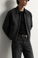 Hardy - Siyah - Lüks Street Crop - %100 Pamuk Denim - Erkek Kot Ceket