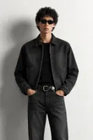 Hardy - Siyah - Lüks Street Crop - %100 Pamuk Denim - Erkek Kot Ceket