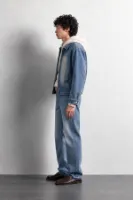 Hardy - Buz Mavisi - Lüks Street Crop - %100 Pamuk Denim - Erkek Kot Ceket