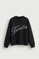 Timeless - Siyah - Oversize Fit - Erkek Kazak