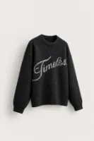 Timeless - Siyah - Oversize Fit - Erkek Kazak
