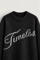 Timeless - Siyah - Oversize Fit - Erkek Kazak