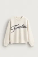 Timeless - Ekru - Oversize Fit - Erkek Kazak