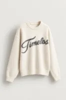 Timeless - Ekru - Oversize Fit - Erkek Kazak