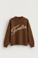 Timeless - Kahverengi - Oversize Fit - Erkek Kazak