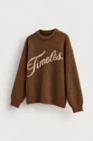Timeless - Kahverengi - Oversize Fit - Erkek Kazak