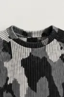 Chaos - Siyah - Oversize Fit Kamuflaj Desenli - Erkek Sweatshirt