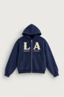 LA Ravage - Lacivert - Oversize Fit - Fermuarlı Erkek Ceket ve Erkek Eşofman Takımı