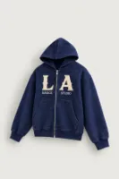 LA Ravage - Lacivert - Oversize Fit - Fermuarlı Erkek Ceket ve Erkek Eşofman Takımı