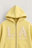 LA Ravage - Sarı - Oversize Fit - Fermuarlı Erkek Ceket ve Erkek Eşofman Takımı
