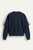 Arlo - Lacivert - Bisiklet Yaka %100 Pamuk - Erkek Sweatshirt