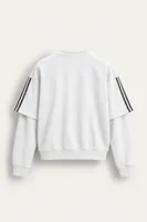Arlo - Beyaz - Bisiklet Yaka %100 Pamuk - Erkek Sweatshirt