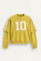 Arlo - Sarı - Bisiklet Yaka %100 Pamuk - Erkek Sweatshirt